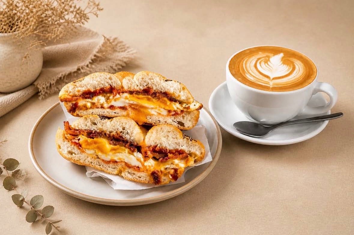 Bacon & Egg Roll + Coffee