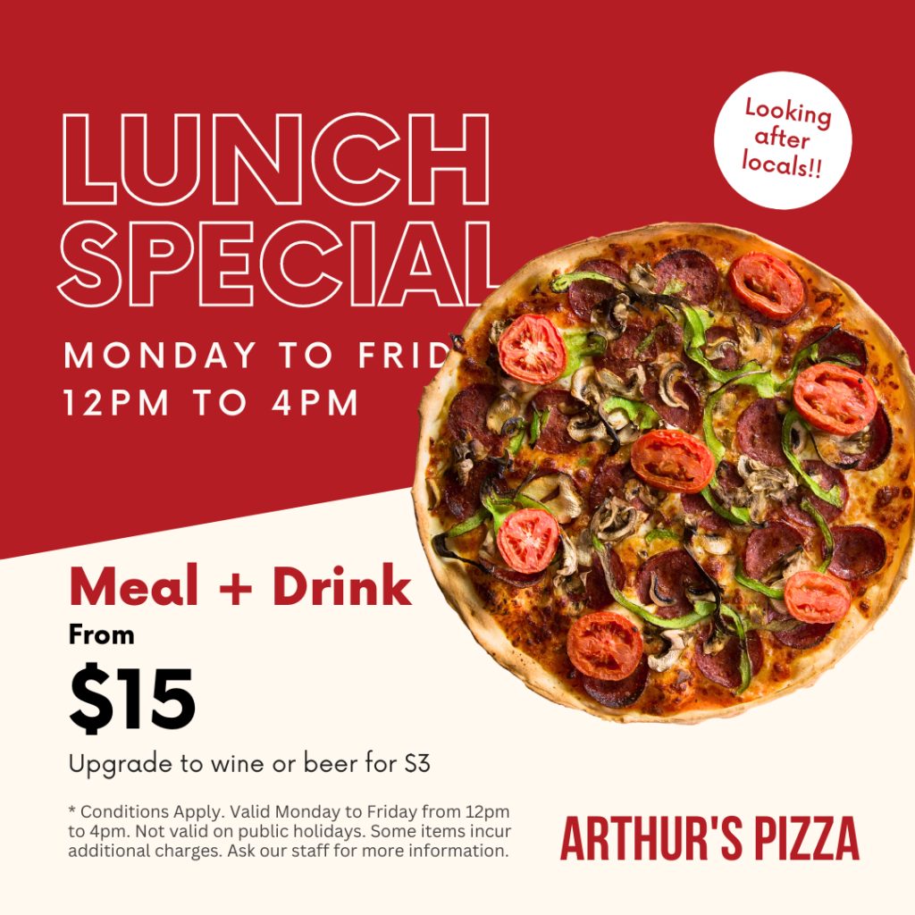 $15 pizza, pasta or salad + drink