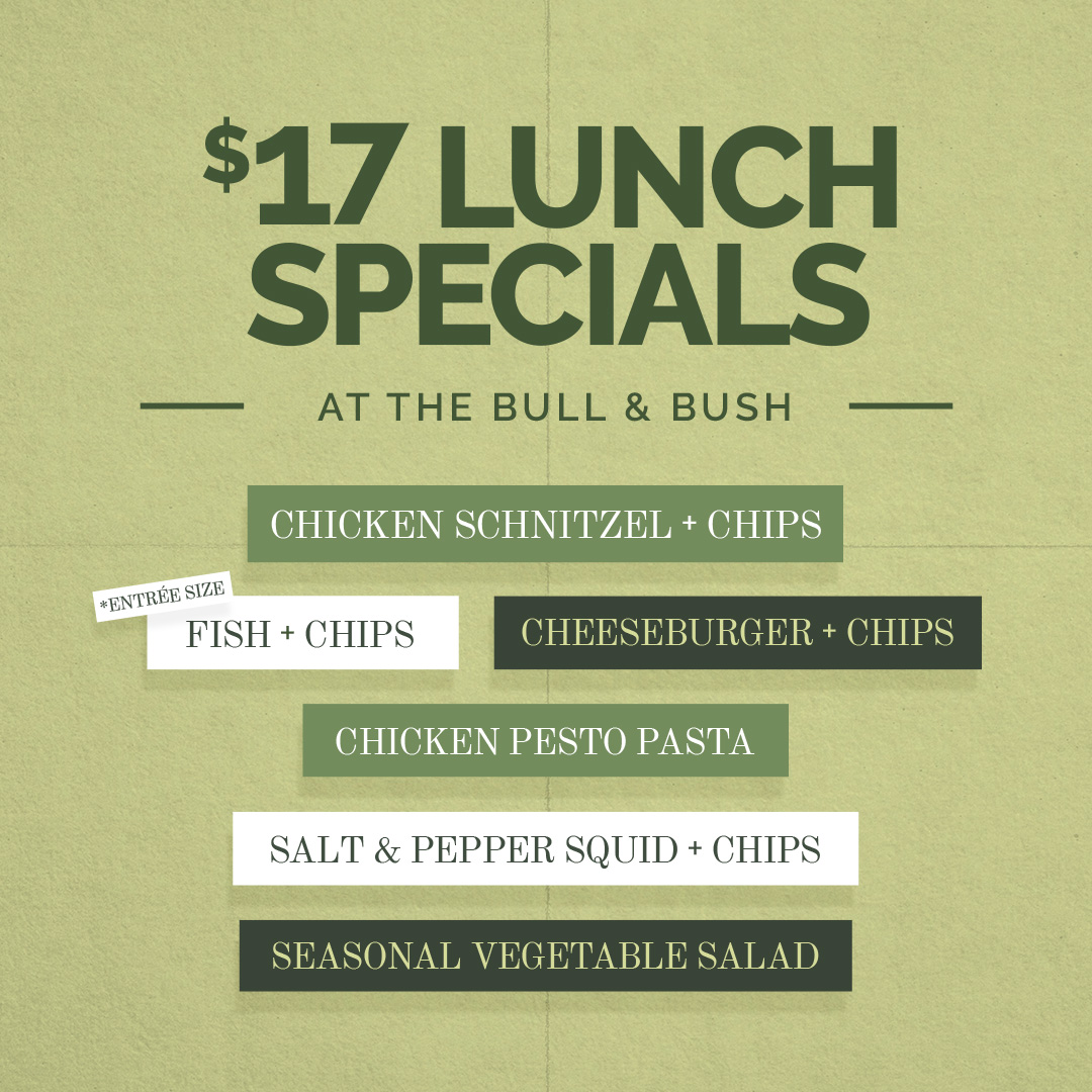 Weekday Lunch Special β Choice of 6 Mains