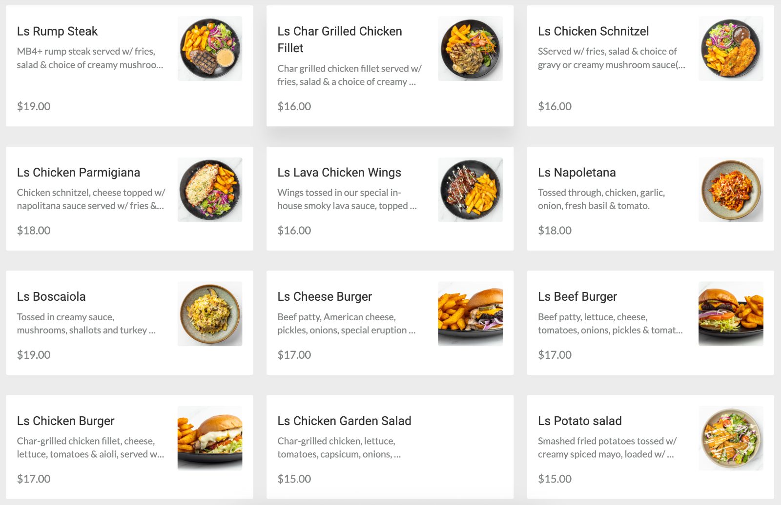 Chicken Garden Salad Lunch